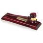 Piano Wood Finish Gavel and Block Sets with Engraving Plates - 10inch - TZ024 thumbnail
